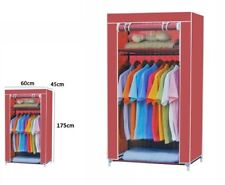 Armoire En Tissu TNT 60x45x175cm Cabine Porte-Vêtements Acier DFH