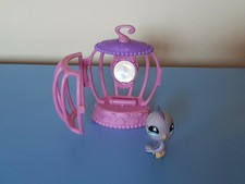 RARE! Lot de Petshop Perroquet Monopoly européen + cage à oiseau rose de Hasbro