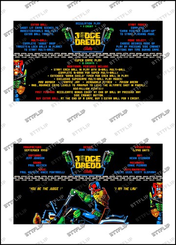 Bally judge dredd 1993 cartes - judge,
