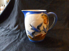 ANCIEN PICHET EN FAIENCE DE ST CLEMENT DECOR AUX CANARDS SAUVAGES