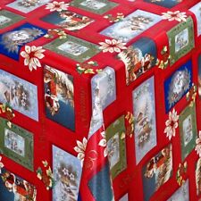 Nappe de Table en Toile Cirée Noël 01388-01 Carré Rond Oval