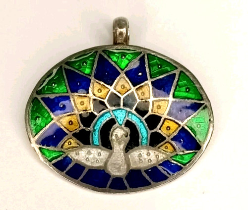 Ancien pendentif paon - ancien,