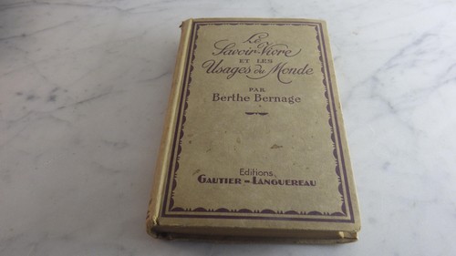 1931 savoir vivre - vivre, usages