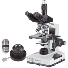 AmScope 40X-2000X Trioculaire Microscope Condenseur fond noir à huile