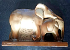 RARE CERAMIQUE ART DECO  ELEPHANT PAR CHARLES LEMANCEAU NUMEROTER ET CERTIFIER
