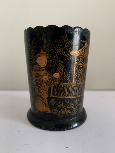 Ancien petit pot chinois - chinois, laque