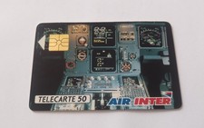 AIR INTER - Télécarte 50 Ut - Carte téléphonique - Aviation Cockpit