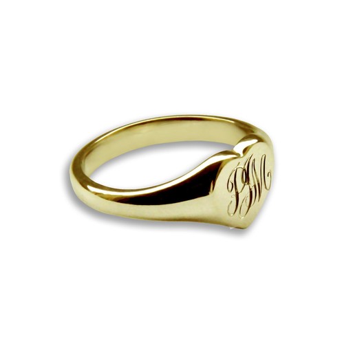9ct solide jaune coeur - or,