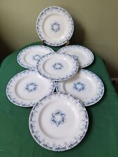 Faïence ancienne XIX ème KG Luneville "Bordure" 7 Assiettes (22,5 cm) (Lot n°3)