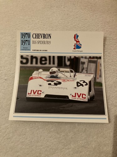 Carte fiche auto chevron - , b16