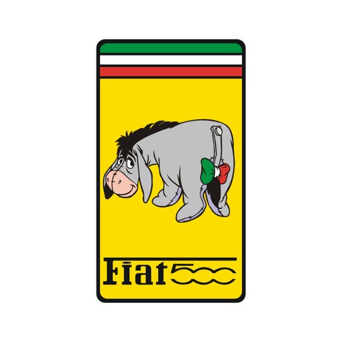 Sticker plastifié fiat 500 - fiat,