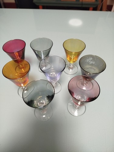 Lot verres colorés ouraline - lot,