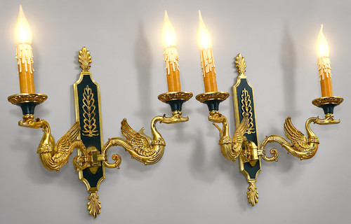 Paire appliques dorée bronze - paire,