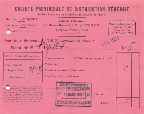 Facture 1931 societe - facture,