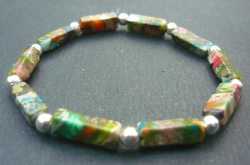 Bracelet perles jaspe - bracelet, de