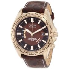 NEW Citizen Men's CB0003-08X World Perpetual A-T Watch ROSE GOLD 