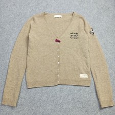 Odd Molly Cardigan En Laine D'Agneau 1 - S Beige Marron Tricoté 114 Femmes Petit