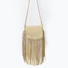ZARA YELLOW FRINGED LEATHER
