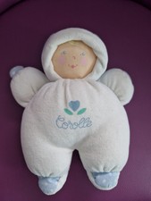 Doudou Corolle Blanc Bleu 20 Cm Grelots
