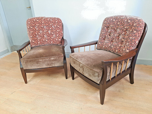 Paire fauteuils vintage - fauteuils,