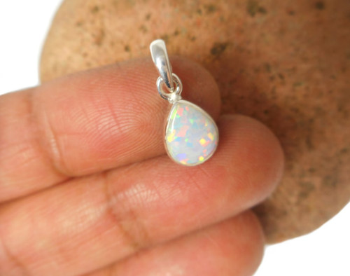Pendentif opale naturelle - pendentif,