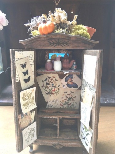 Ooak wizard armoire dollhouse - ooak,