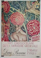 Sept Chefs d'oeuvre de la tapisserie médiévale Circa 1980 Affiche Originale Expo