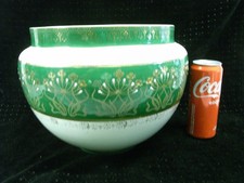 ?? ANCIEN GRAND VASE CACHE POT PORCELAINE EMAILLEE K G LUNEVILLE KELLER GUERIN