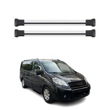 Barre de toit transversale pour Fiat Scudo 2010-2016 en Alu gris