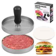 Presse Burgers Steak Haché Hamburger aluminium poignée détachable +100 feuilles