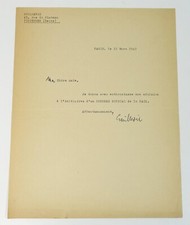 GUILLEVIC. Lettre dactylographiée signée à propos du Congrès mondial de la paix