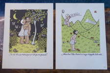 Le paradis perdu de Jean EFFEL 2 gravures comique sur la création