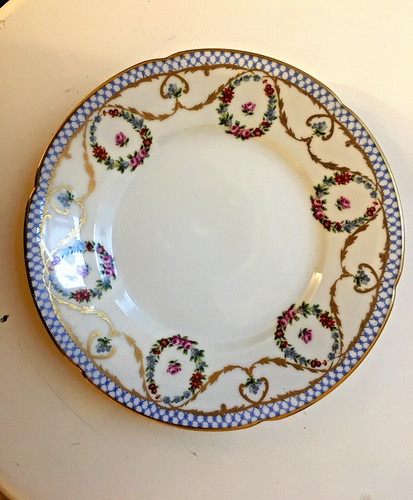Assiette décor roses - décor, de