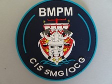écusson marins-pompiers écusson pvc 8 cm velcro cis smg/ocg du bmpm
