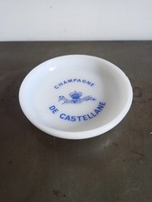CENDRIER PUBLICITAIRE CHAMPAGNE DE CASTELLANE COUPELLE OPALINE ANCIEN