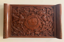 ANCIEN BAS-RELIEF EN BOIS