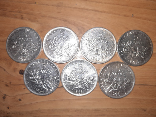 Lot pieces argent 5 - de,