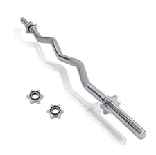 BILANCIER CURL EZ 25MM 120CM BICEPS GYM BODYBUILDING BARRE DE POIDS RAIL