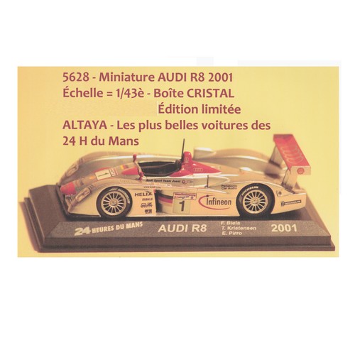 1825 miniature audi 2001 le - 1825, r8