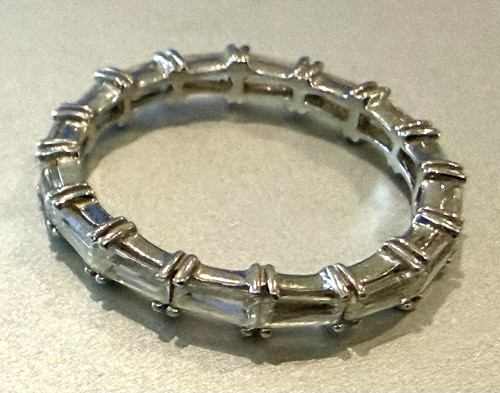 14k white gold eternity band - gold,