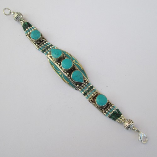 Bracelet turquoise véritable - bracelet,