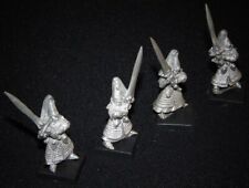 4 Maitres des épées de Hoeth Hauts Elfes / Warhammer / Métal / Citadel 1992 !!!