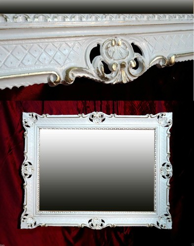 Miroir mur blanc shabby - mur,