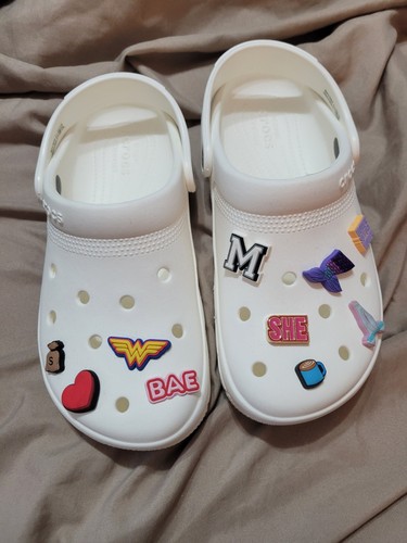 White iconic crocs size - iconic, 7