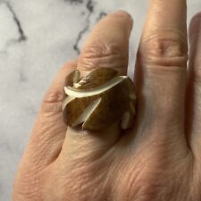 SPLENDIDE ANCIENNE BAGUE Os SCULPTÉE À La Main, Design MODERNISTE