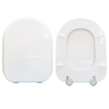 Sièges de Toilette Kiwa Keramag Bois Enduit Résine Polyester Blanc