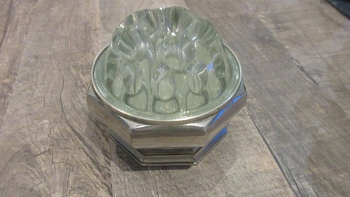 Pique fleurs etain verre - etain,