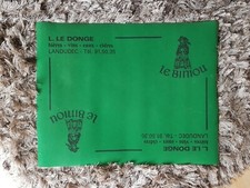 ?TAPIS DE JEU CARTES DÉ "LE BINIOU" FEUTRINE BAR BISTROT ESTAMINET...BRETAGNE?