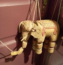MARIONNETTE ELEPHANT EN BOIS