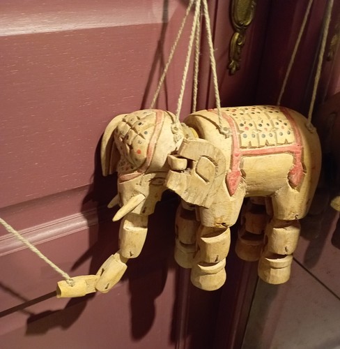 Marionnette elephant bois - elephant, en